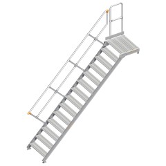 Layher 112 Treppe mit Plattform 45° 80cm 14 Stufen