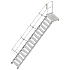 Layher 112 Treppe mit Plattform 45° 80cm 16 Stufen