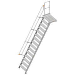 Layher 112 Treppe mit Plattform 60° 80cm 15 Stufen
