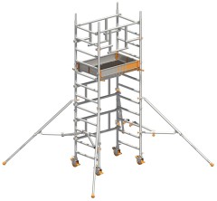 Layher Rollgerüst Solotower mit dem Sicherheitsaufbau P2 Safety Plus 4,15m AH