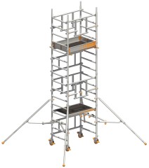 Layher Rollgerüst Solotower mit dem Sicherheitsaufbau P2 Safety Plus 5,15m AH