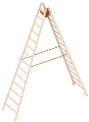 Layher 1038 Holzstehleiter 2x14 Sprossen