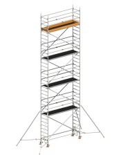 Layher Rollgerüst Uni Standard P2 mit Uni Telegeländer und ausziehbaren Gerüststützen 10,20m AH