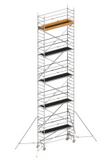 Layher Rollgerüst Uni Standard P2 mit Uni Telegeländer und ausziehbaren Gerüststützen 11,20m AH