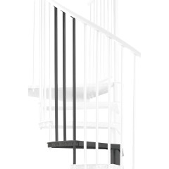 Minka Höhenerweiterung für Rondo Zink Color 120cm Durchmesser Anthrazit