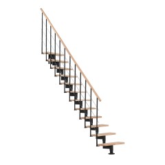 Minka Mittelholmtreppe Style 35 - 304cm Geschosshöhe Buche Schwarz