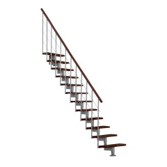 Minka Mittelholmtreppe Style 35 - 304cm Geschosshöhe Buche Weiß