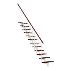 Minka Mittelholmtreppe Style 35 - 304cm Geschosshöhe Walnuss Weiß