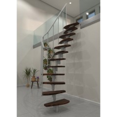 Minka Raumspartreppe Monte Carlo 35 - 293,8cm Geschosshöhe Walnuss Weiß