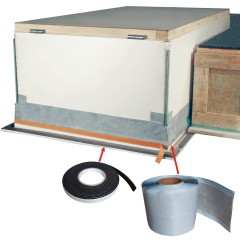 Minka Passivhaus-Einbauset double luftdichter Abschluss von Dachbodentreppen mit Stahlzarge