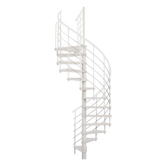 Minka Spindeltreppe Venezia Smart 38 - 305,5cm Geschosshöhe Weiß Weiß 160cm Durchmesser