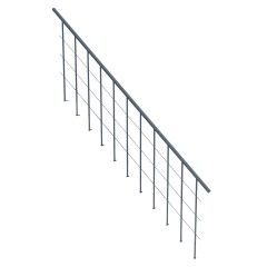 Minka Zweites Geländer für die Raumspartreppen Comfort Top und Comfort Top Turn Grau