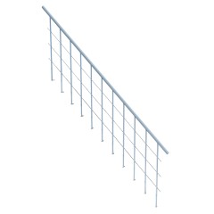 Minka Zweites Geländer für die Raumspartreppen Comfort Top und Comfort Top Turn Weiß