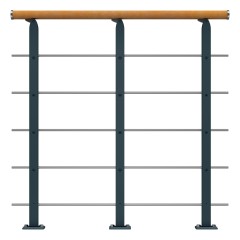 Dolle Brüstungsgeländer Starter-Set - Buche Unterkonstruktion Anthrazit - Frankfurt, Hamburg, Berlin, Sydney