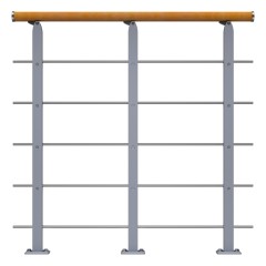 Dolle Brüstungsgeländer Starter-Set - Buche Unterkonstruktion Perlgrau - Frankfurt, Hamburg, Berlin, Sydney