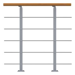 Dolle Brüstungsgeländer Erweiterungs-Set - Eiche Unterkonstruktion Perlgrau - Frankfurt, Hamburg, Berlin, Sydney