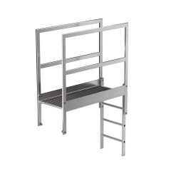 MUNK Attika-Überstieg in Sonderlängen Aluminium 1400mm