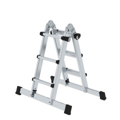 MUNK Teleskopleiter mit Traverse 4x3 Sprossen