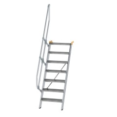 MUNK Treppe 60°  inkl. einen Handlauf, 600mm Stufenbreite, 7 Stufen