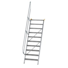 MUNK Treppe 60°  inkl. einen Handlauf, 800mm Stufenbreite, 10 Stufen