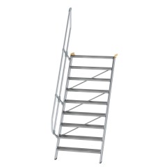 MUNK Treppe 60°  inkl. einen Handlauf, 1000mm Stufenbreite, 9 Stufen