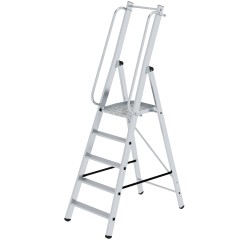 MUNK ML Bauleiter Aluminium-Stufenstehleiter 5 Stufen