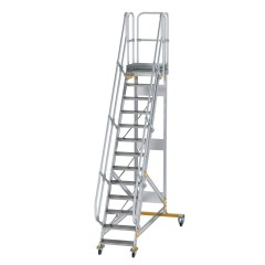 MUNK Plattformtreppe fahrbar 60° Stufenbreite 600mm 13 Stufen