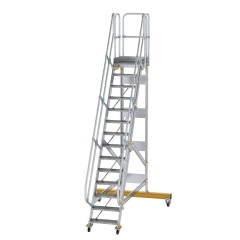 MUNK Plattformtreppe fahrbar 60° Stufenbreite 600mm 14 Stufen