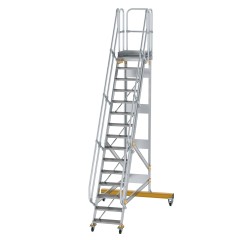 MUNK Plattformtreppe fahrbar 60° Stufenbreite 600mm 15 Stufen