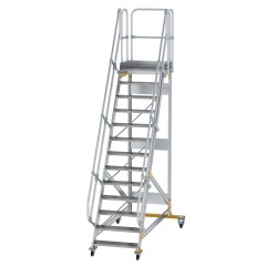 MUNK Plattformtreppe fahrbar 60° Stufenbreite 800mm 13 Stufen