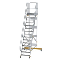 MUNK Plattformtreppe fahrbar 60° Stufenbreite 800mm 15 Stufen