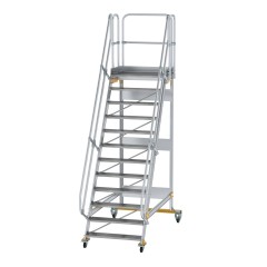 MUNK Plattformtreppe fahrbar 60° Stufenbreite 1000mm 12 Stufen