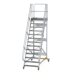 MUNK Plattformtreppe fahrbar 60° Stufenbreite 1000mm 13 Stufen