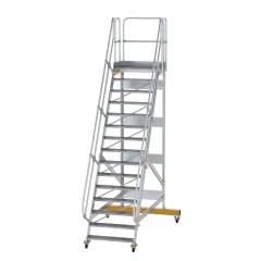 MUNK Plattformtreppe fahrbar 60° Stufenbreite 1000mm 15 Stufen