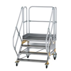 MUNK Plattformtreppe fahrbar 45° Stufenbreite 1000mm 4 Stufen