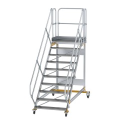 MUNK Plattformtreppe fahrbar 45° Stufenbreite 1000mm 10 Stufen