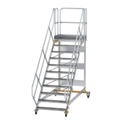 MUNK Plattformtreppe fahrbar 45° Stufenbreite 1000mm 11 Stufen