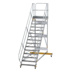 MUNK Plattformtreppe fahrbar 45° Stufenbreite 1000mm 15 Stufen
