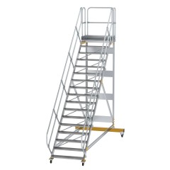 MUNK Plattformtreppe fahrbar 45° Stufenbreite 1000mm 17 Stufen