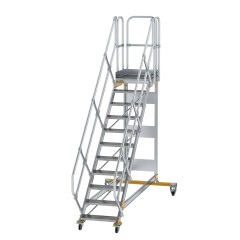 MUNK Plattformtreppe fahrbar 45° Stufenbreite 600mm 11 Stufen