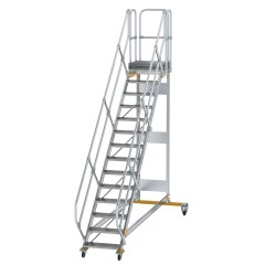 MUNK Plattformtreppe fahrbar 45° Stufenbreite 600mm 14 Stufen