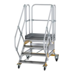 MUNK Plattformtreppe fahrbar 45° Stufenbreite 800mm 4 Stufen