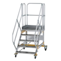 MUNK Plattformtreppe fahrbar 45° Stufenbreite 800mm 5 Stufen
