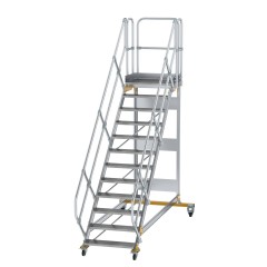 MUNK Plattformtreppe fahrbar 45° Stufenbreite 800mm 12 Stufen