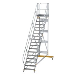 MUNK Plattformtreppe fahrbar 45° Stufenbreite 800mm 19 Stufen