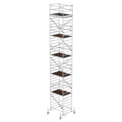 MUNK Rollgerüst mit Doppelplattform 1,35x1,80m Plattform, 12,35m AH