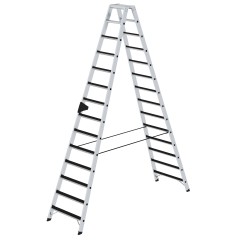 MUNK Stehleiter beidseitig begehbar mit clip-step 2x14 Stufen