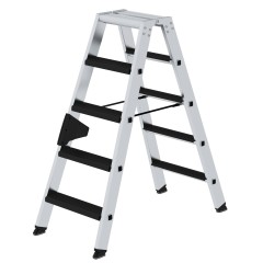 MUNK Stehleiter beidseitig begehbar mit relax-step 2x5 Stufen