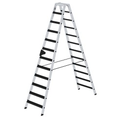 MUNK Stehleiter beidseitig begehbar mit relax-step 2x12 Stufen