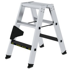 MUNK Stehleiter beidseitig begehbar mit clip-step R13 250kg 3 Stufen